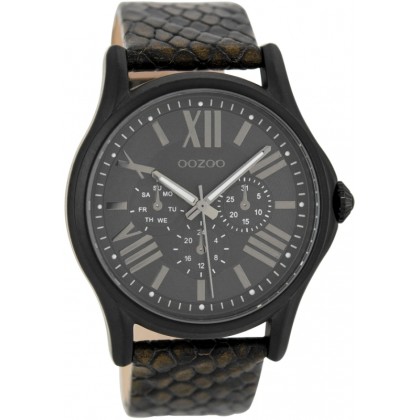 OOZOO Timepieces 43mm Dark Brown C7529